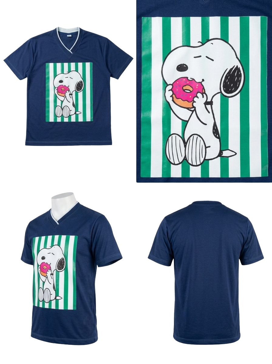 Camiseta Navy Snoopy Donut
