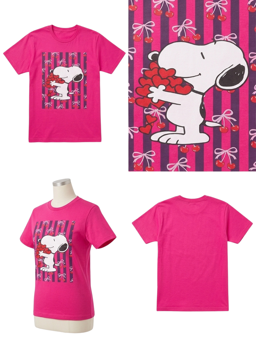 Camiseta Fucsia Snoopy