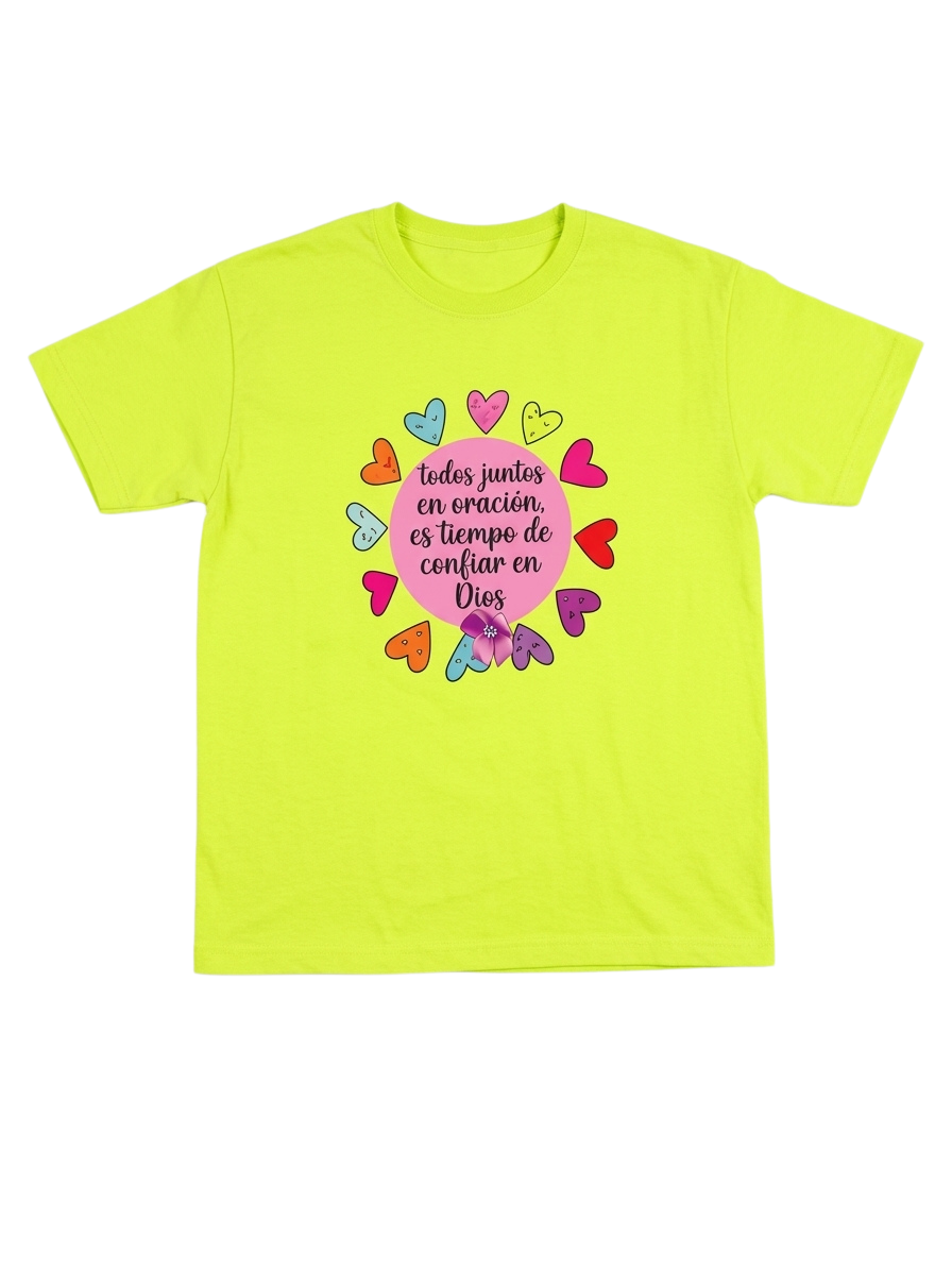 Camiseta Neon Confiar en Dios